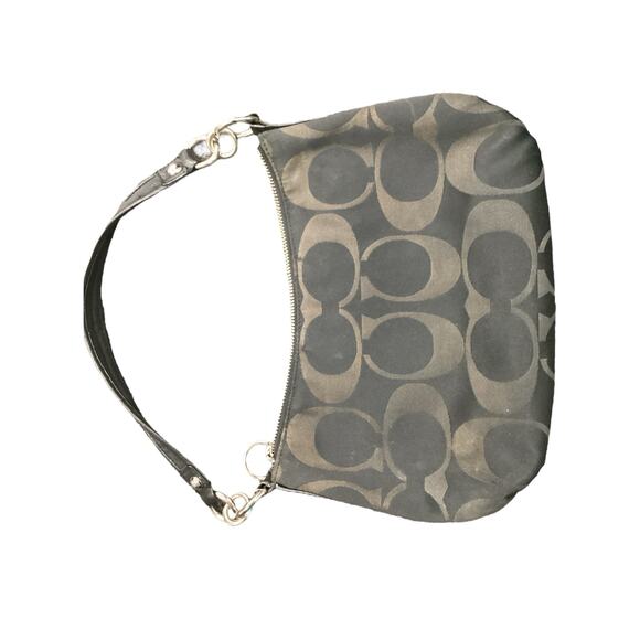 Coach Purse Women’s 1Size Small Canvas With C Logo Zipper 1 Handle Red Interior - Picture 3 of 10